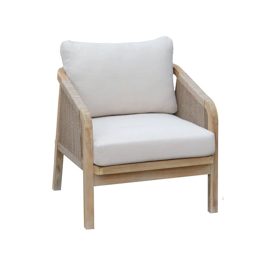 Set  para Exterior e Interior de Madera Acacia Color Blanco RIMINI BISTRO-9026690364 CasaEaster