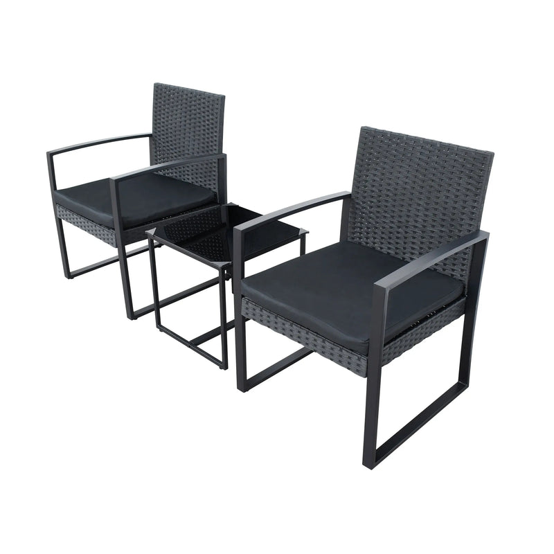 Cargue la imagen en el visor de la galería, Set para Exterior e Interior de Rattan Color Carbon STEFA BISTRO-HDS-3181 CasaEaster