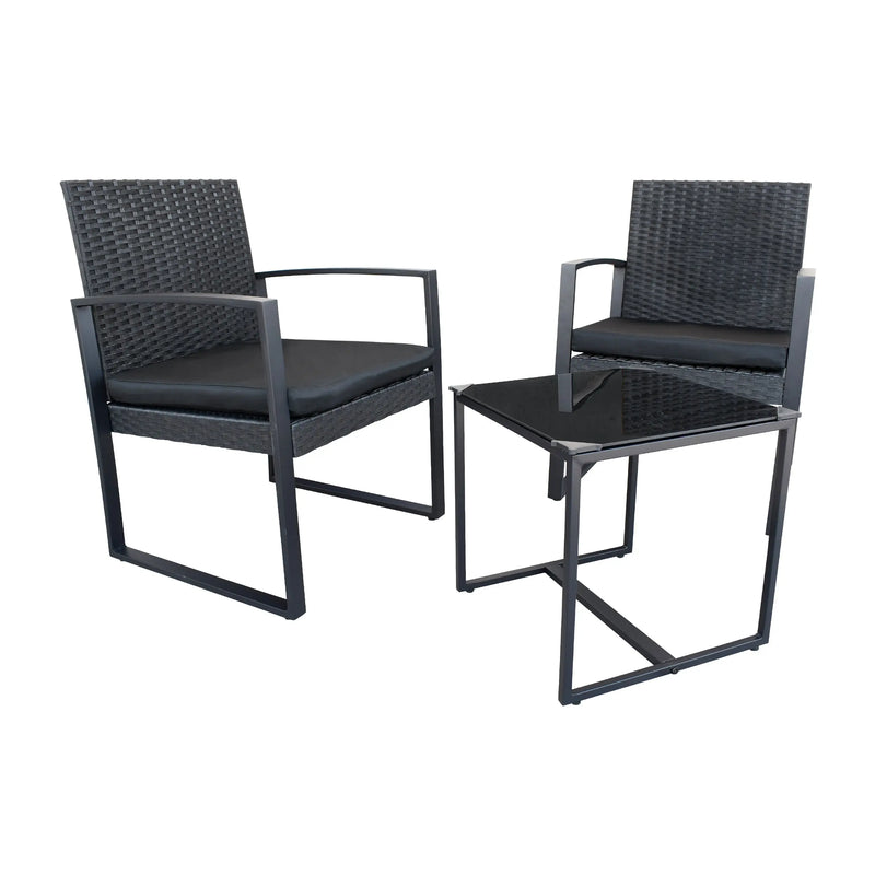 Cargue la imagen en el visor de la galería, Set para Exterior e Interior de Rattan Color Carbon STEFA BISTRO-HDS-3181 CasaEaster