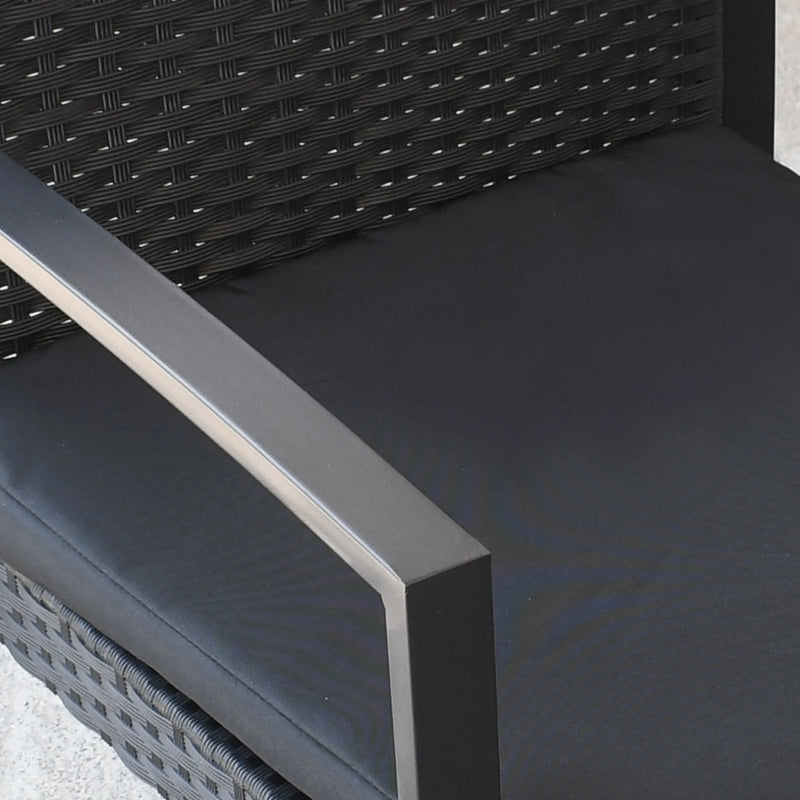 Cargue la imagen en el visor de la galería, Set para Exterior e Interior de Rattan Color Carbon STEFA BISTRO-HDS-3181 CasaEaster