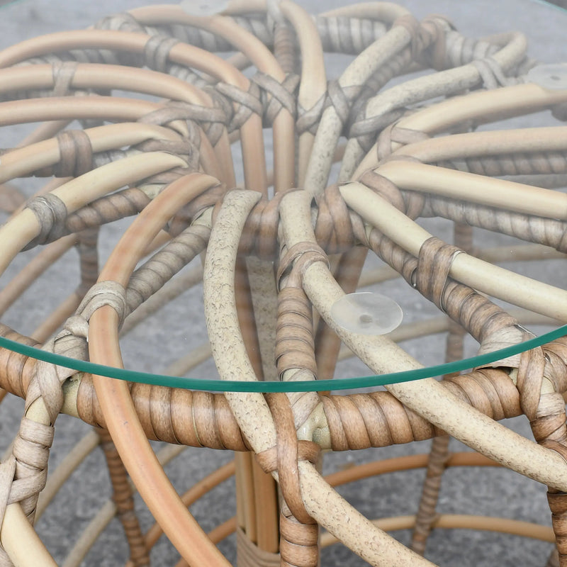 Cargue la imagen en el visor de la galería, Set para Exterior e Interior de Rattan Color Natural NIAH BISTRO-NIAH03BIS CasaEaster