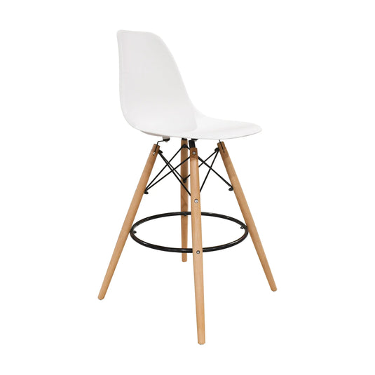 Silla Alta de Barra para  Interior   Color Blanco Cozumel-94016900-03-BL CasaEaster