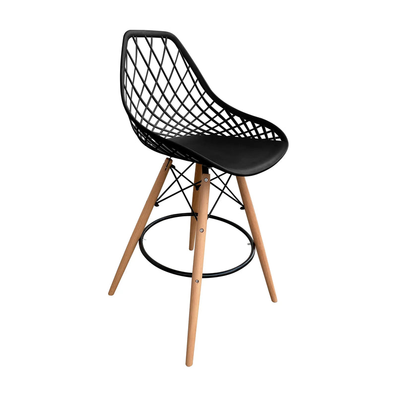 Load image into Gallery viewer, Silla Alta de Barra para Interior Color Negro MERIDA-94016900-04-NE CasaEaster