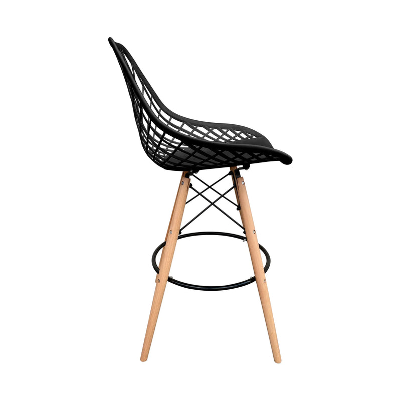 Load image into Gallery viewer, Silla Alta de Barra para Interior Color Negro MERIDA-94016900-04-NE CasaEaster
