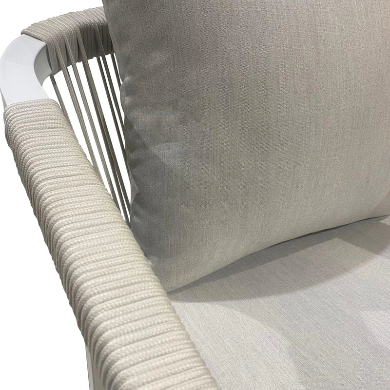 Cargue la imagen en el visor de la galería, Silla Alta para Exterior e Interior de Aluminio Color Blanco ANCONA- 75704