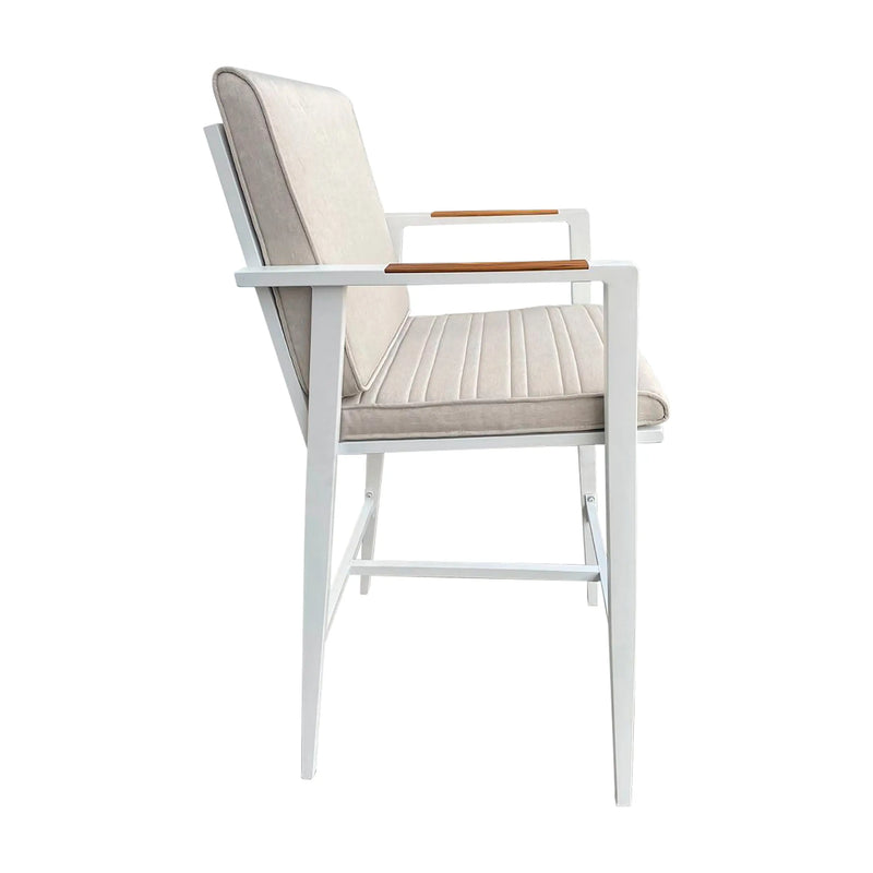Cargue la imagen en el visor de la galería, Silla Alta para Exterior e Interior de Aluminio Color Blanco GVIROL-E90802 CasaEaster