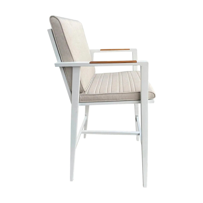 Cargue la imagen en el visor de la galería, Silla Alta para Exterior e Interior de Aluminio Color Blanco GVIROL-E90802-BL