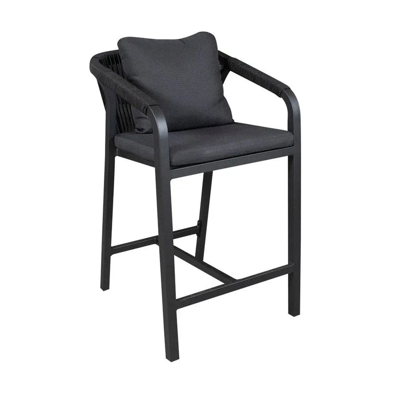 Cargue la imagen en el visor de la galería, Silla Alta para Exterior e Interior de Aluminio Color Carbon ANCONA-75754