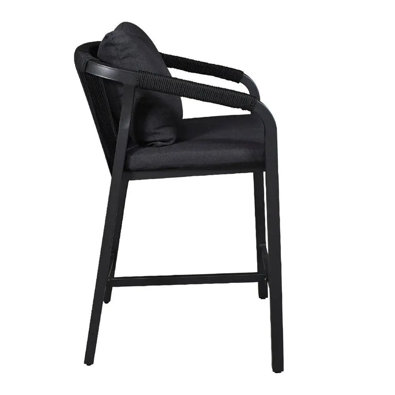 Cargue la imagen en el visor de la galería, Silla Alta para Exterior e Interior de Aluminio Color Carbon ANCONA-75754