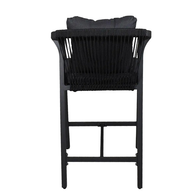 Cargue la imagen en el visor de la galería, Silla Alta para Exterior e Interior de Aluminio Color Carbon ANCONA-75754