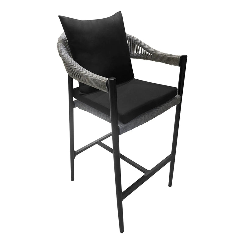 Cargue la imagen en el visor de la galería, Silla Alta para Exterior e Interior de Aluminio Color Carbon LILIAN-2209