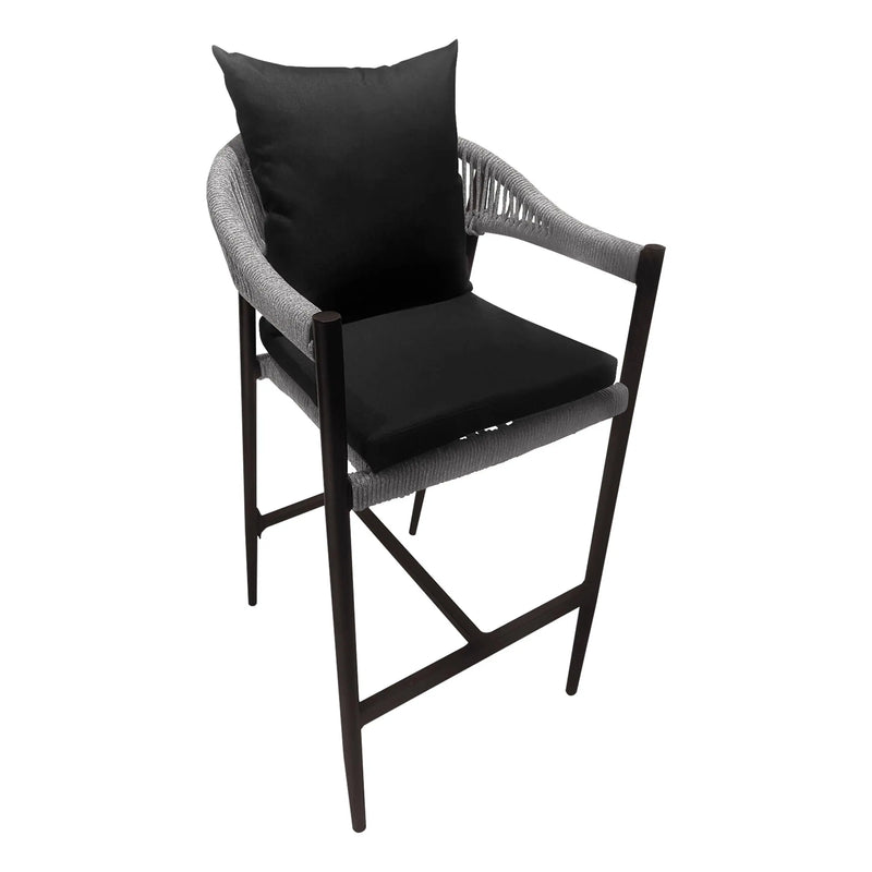 Cargue la imagen en el visor de la galería, Silla Alta para Exterior e Interior de Aluminio Color Carbon LILIAN-2209