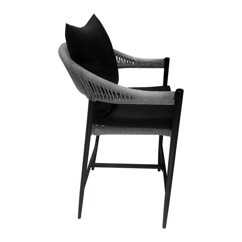 Cargue la imagen en el visor de la galería, Silla Alta para Exterior e Interior de Aluminio Color Carbon LILIAN-2209