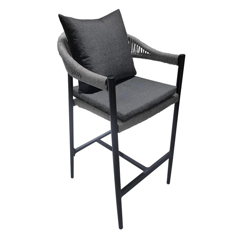 Cargue la imagen en el visor de la galería, Silla Alta para Exterior e Interior de Aluminio Color Gris LILIAN-2211