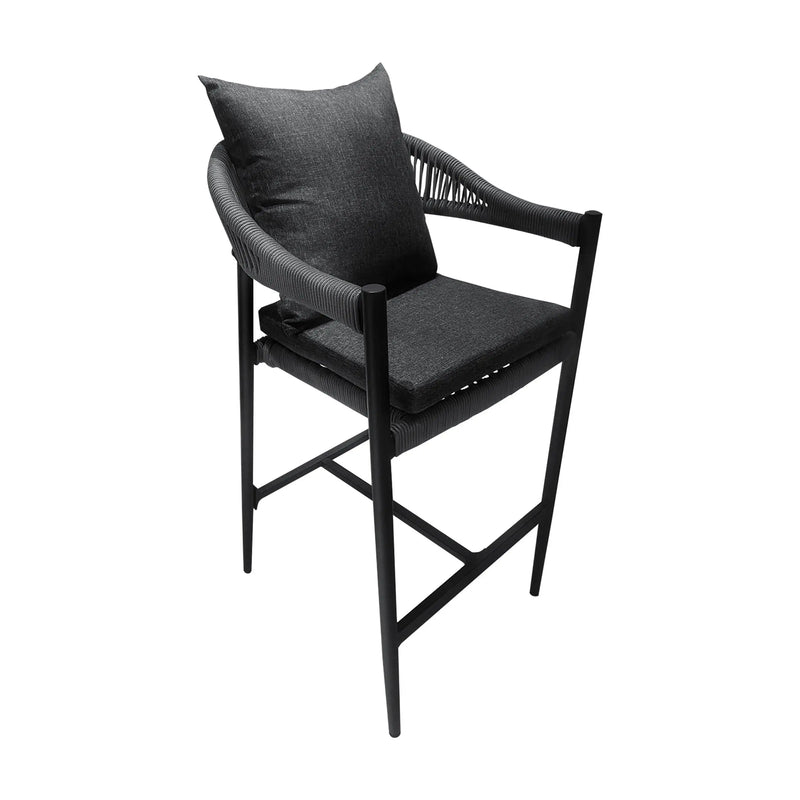 Cargue la imagen en el visor de la galería, Silla Alta para Exterior e Interior de Aluminio Color Gris LILIAN-2211