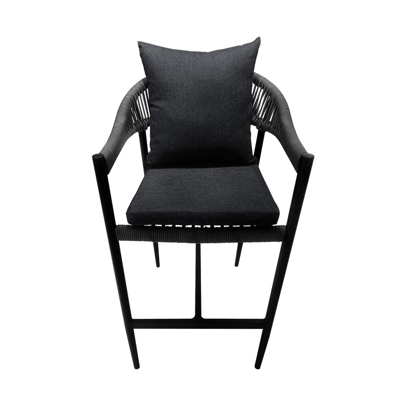 Cargue la imagen en el visor de la galería, Silla Alta para Exterior e Interior de Aluminio Color Gris LILIAN-2211