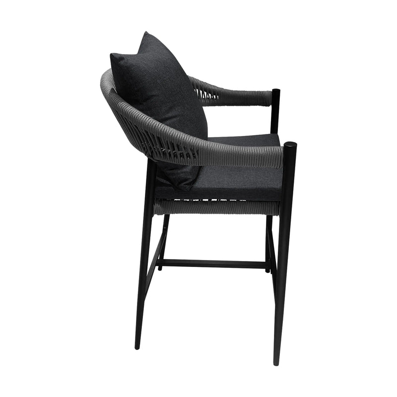 Cargue la imagen en el visor de la galería, Silla Alta para Exterior e Interior de Aluminio Color Gris LILIAN-2211