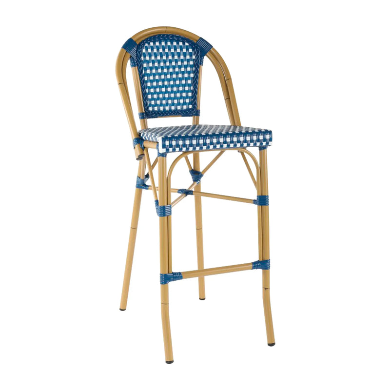 Load image into Gallery viewer, Silla Alta para Exterior e Interior de Rattan Color Azul OSESUNA-337765 CasaEaster