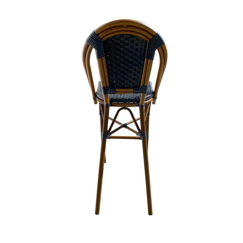 Cargue la imagen en el visor de la galería, Silla Alta para Exterior e Interior de Rattan Color Negra OSESUNA-337760 CasaEaster