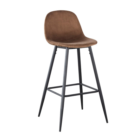 Silla Alta para interior exterior, Color Cafe, BAR SALOMON BA193-BS019 CasaEaster