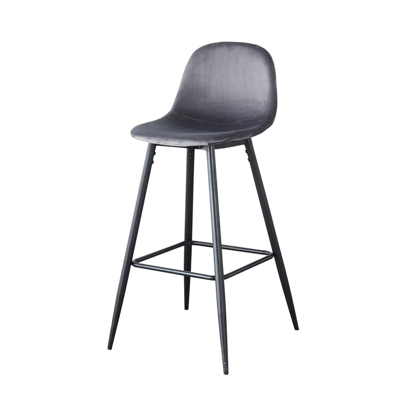 Cargue la imagen en el visor de la galería, Silla Alta para interior exterior, Color Gris Obscuro, BAR SALOMON BA192-BS019 CasaEaster