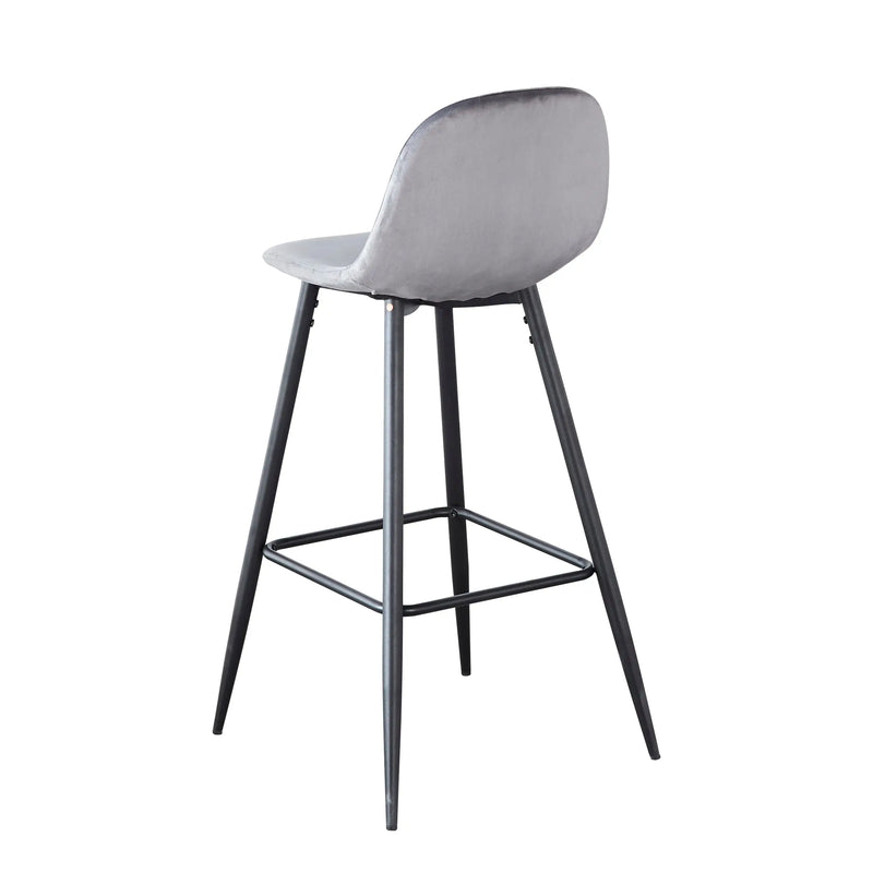 Cargue la imagen en el visor de la galería, Silla Alta para interior exterior, Color Gris Obscuro, BAR SALOMON BA192-BS019 CasaEaster