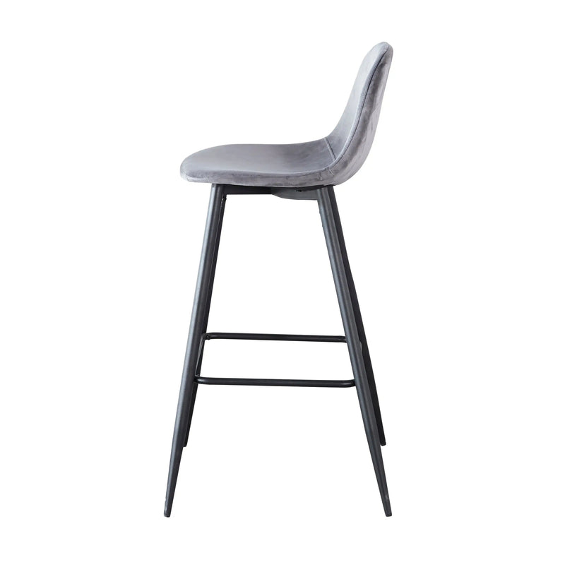 Cargue la imagen en el visor de la galería, Silla Alta para interior exterior, Color Gris Obscuro, BAR SALOMON BA192-BS019 CasaEaster