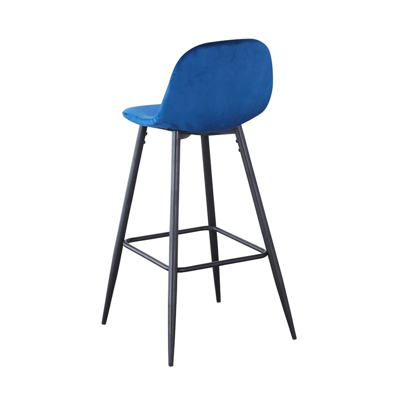 Cargue la imagen en el visor de la galería, Silla Alta para interior exterior, Color azul, BAR SALOMON BA191-BS019 CasaEaster