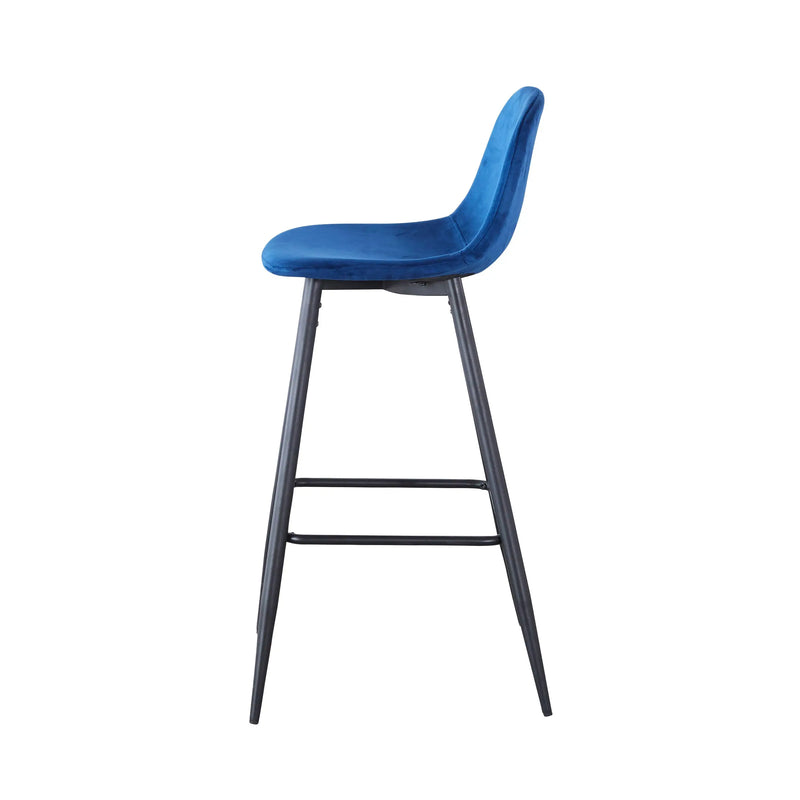 Cargue la imagen en el visor de la galería, Silla Alta para interior exterior, Color azul, BAR SALOMON BA191-BS019 CasaEaster