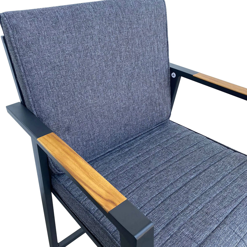 Cargue la imagen en el visor de la galería, Silla Alta para para Exterior e Interior de Aluminio Color Carbon GVIROL-E90802-02 CasaEaster