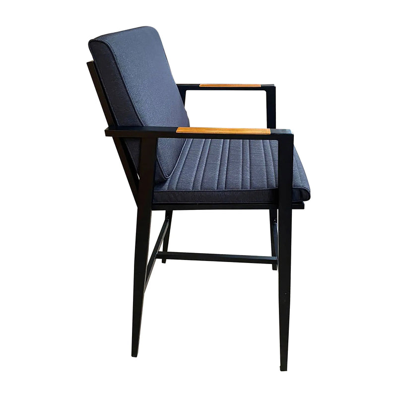 Load image into Gallery viewer, Silla Alta para para Exterior e Interior de Aluminio Color Negro GVIROL-E90802-01 CasaEaster