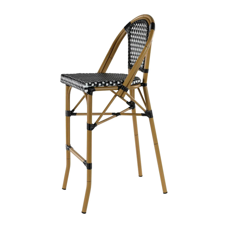 Cargue la imagen en el visor de la galería, Silla Alta para para Exterior e Interior de Rattan Color Negro OSESUNA-337758 CasaEaster