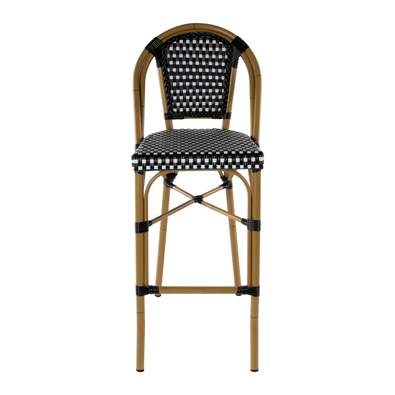 Cargue la imagen en el visor de la galería, Silla Alta para para Exterior e Interior de Rattan Color Negro OSESUNA-337758 CasaEaster