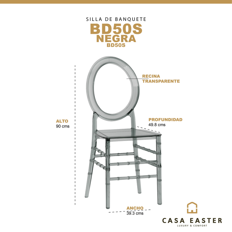 Cargue la imagen en el visor de la galería, Silla BD50S Smoke - BD50S CasaEaster