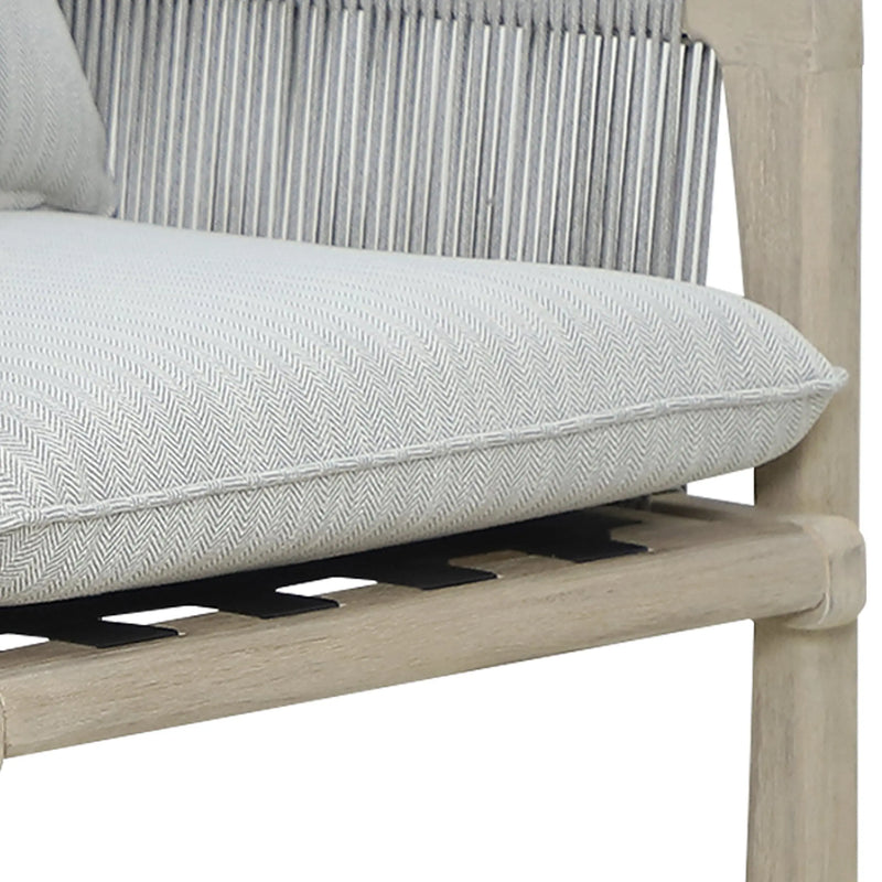 Cargue la imagen en el visor de la galería, Silla Baja entrelasadas con cojin Baker Gris Claro - HUC39869-1 CasaEaster