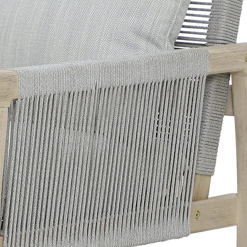 Cargue la imagen en el visor de la galería, Silla Baja entrelasadas con cojin Baker Gris Claro - HUC39869-1 CasaEaster