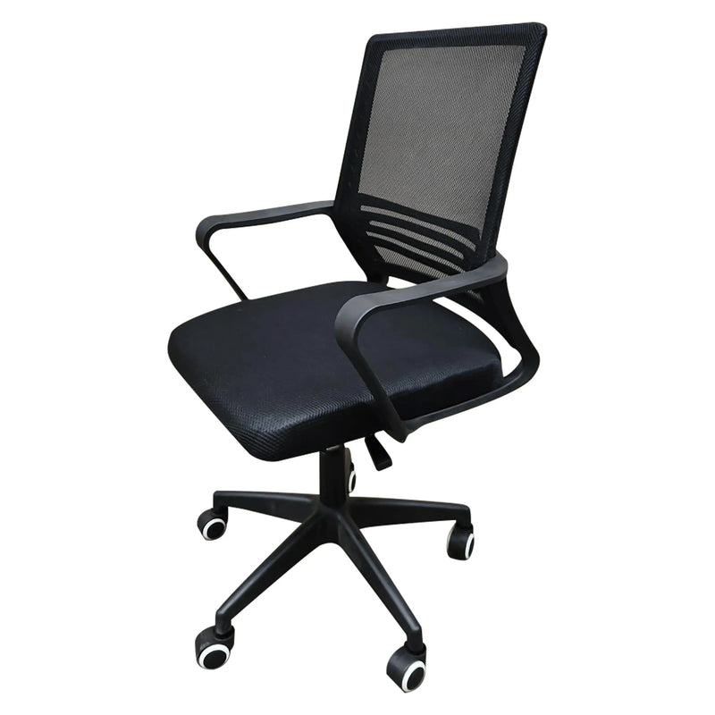 Cargue la imagen en el visor de la galería, Silla De Escritorio para Interior De Aluminio Color Negro-ROLOS-SLO-113