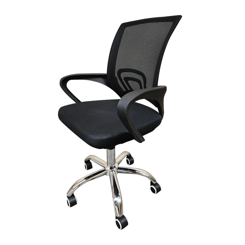 Cargue la imagen en el visor de la galería, Silla De Escritorio para Interior de Aluminio Color Negro VAPI-VAR-SLO-111