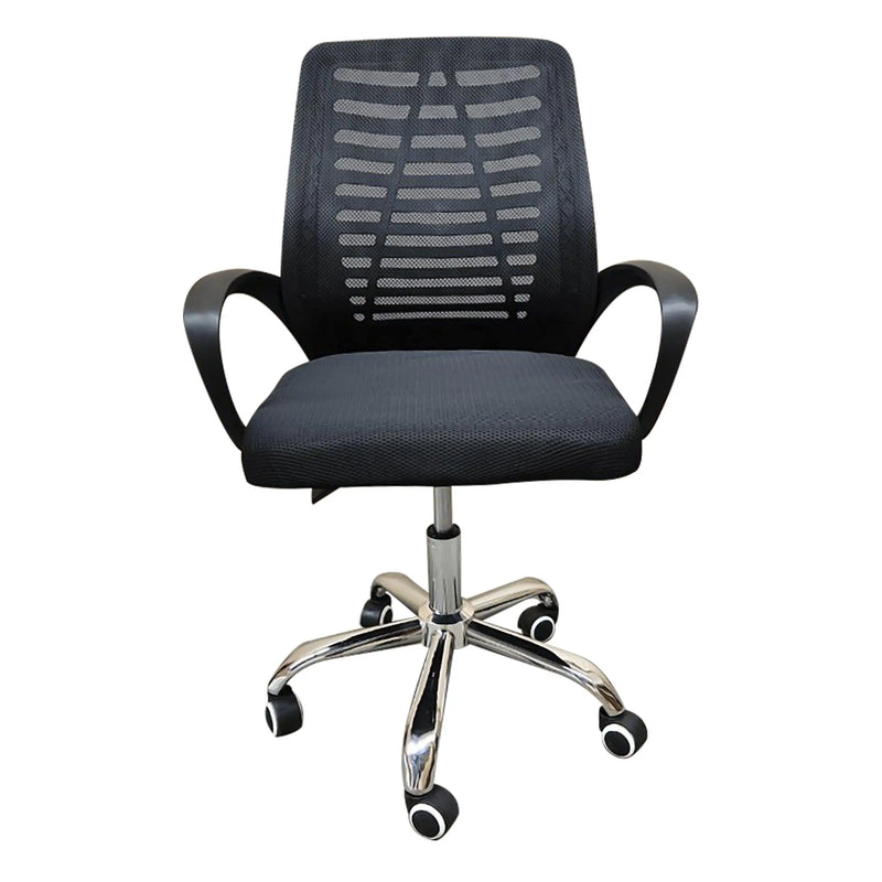 Cargue la imagen en el visor de la galería, Silla De Escritorio para Interior de Aluminio Color Negro-WILYSHIR-SLO-115