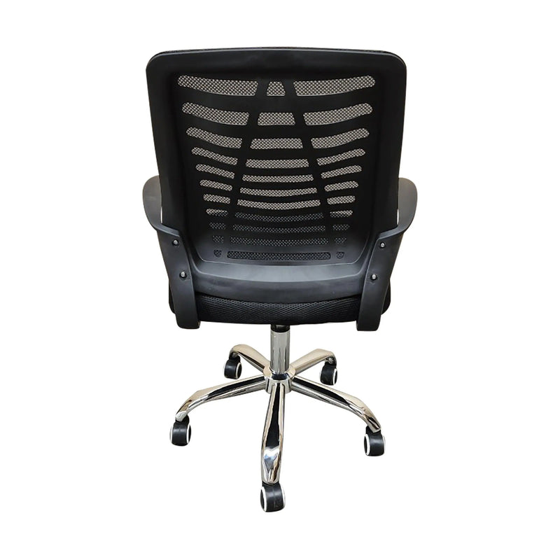 Cargue la imagen en el visor de la galería, Silla De Escritorio para Interior de Aluminio Color Negro-WILYSHIR-SLO-115