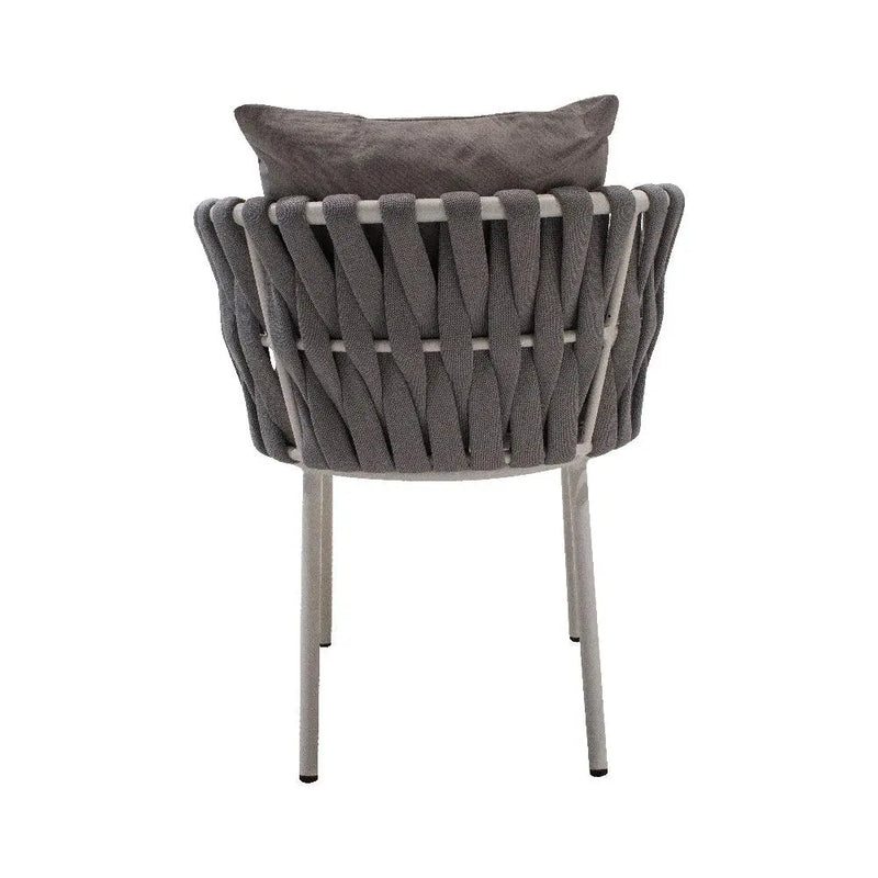 Cargue la imagen en el visor de la galería, Silla De Lazo para Exterior e Interior Color Gris con Blanco BURJ 1050 -BU-10