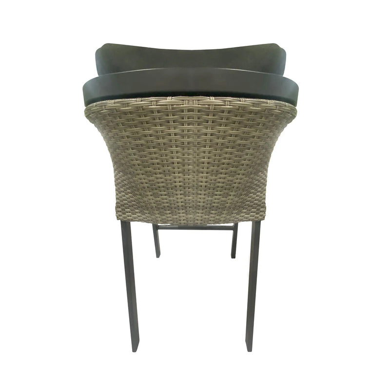 Cargue la imagen en el visor de la galería, Silla Lyne Alta para Exterior e Interior de Aluminio Color Carbon-61543