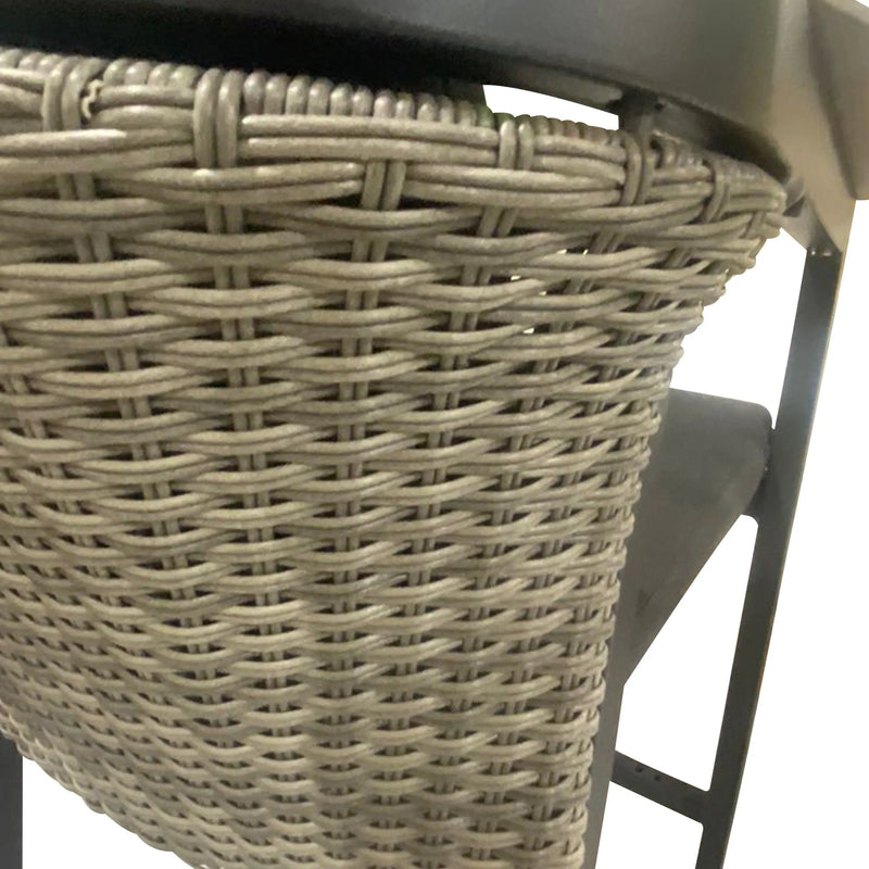 Cargue la imagen en el visor de la galería, Silla Lyne Alta para Exterior e Interior de Aluminio Color Carbon-61543