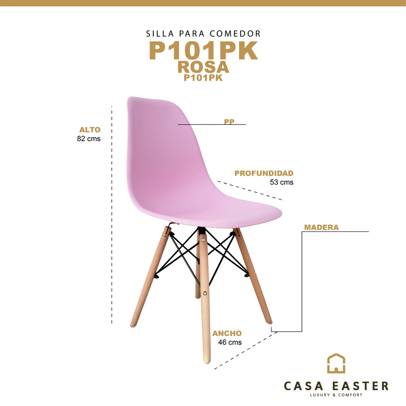 Cargue la imagen en el visor de la galería, Silla P101PK Rosa - P101PK CasaEaster