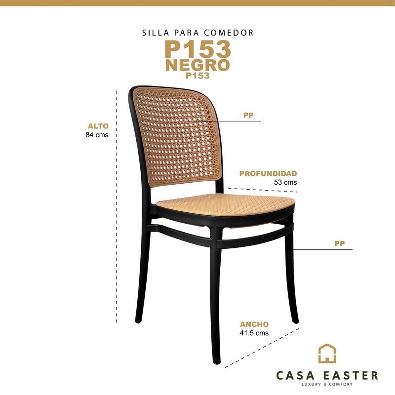 Cargue la imagen en el visor de la galería, Silla PP P153 Color Negra - P153 CasaEaster