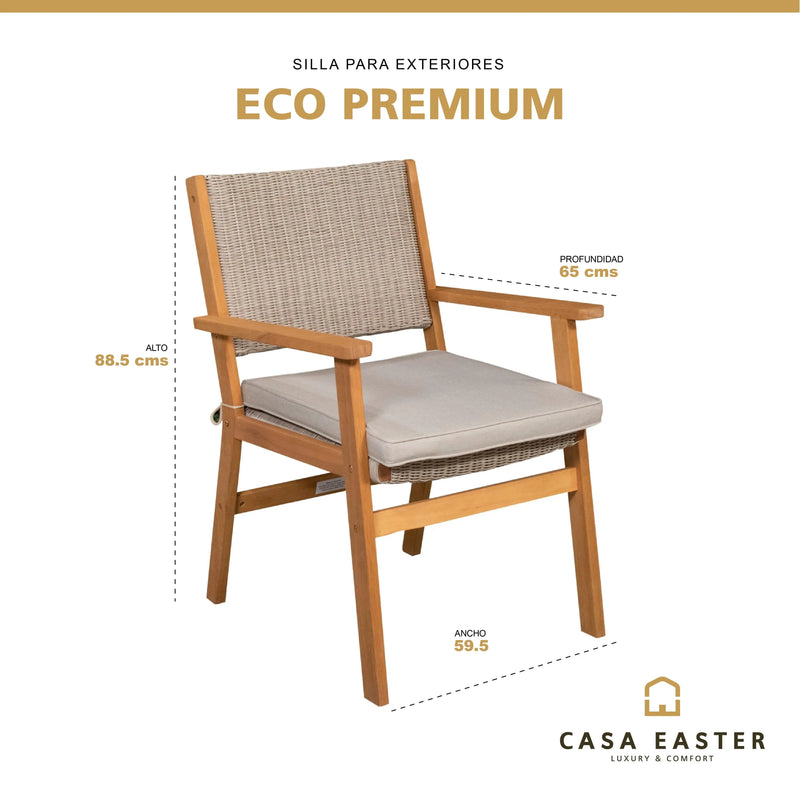 Cargue la imagen en el visor de la galería, Silla Premium ECO / FLOS para Exterior e Interior de Madera Teca - HUC25119