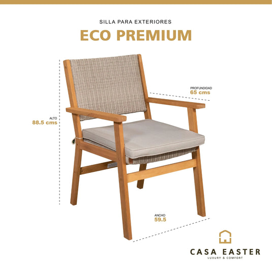 Silla  Premium ECO / FLOS para Exterior e Interior de Madera Teca - HUC25119