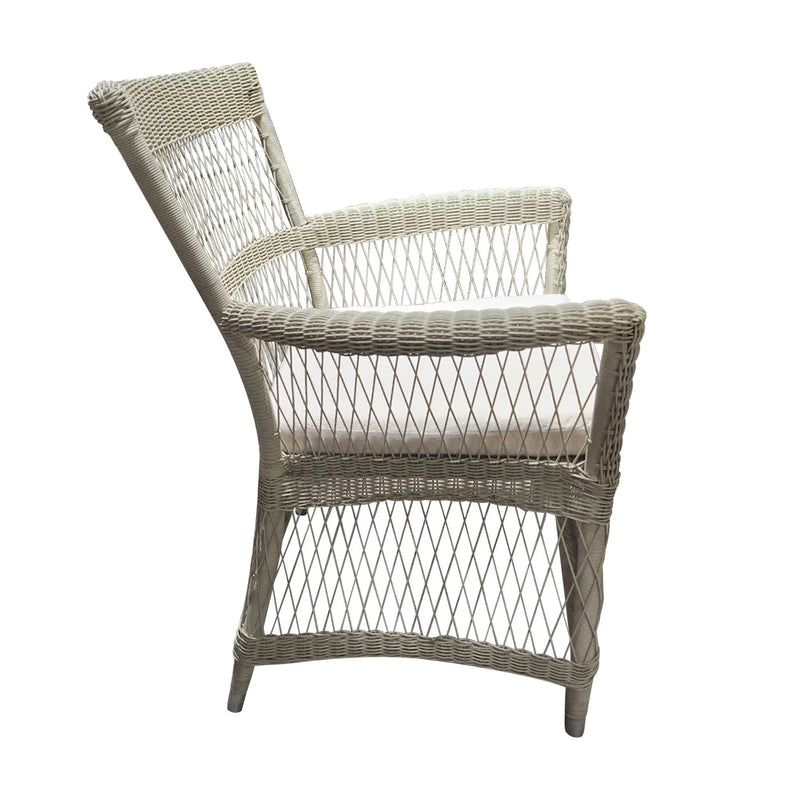 Cargue la imagen en el visor de la galería, Silla Zoja para Exterior e Interior de Rattan Color Blanco - 900525