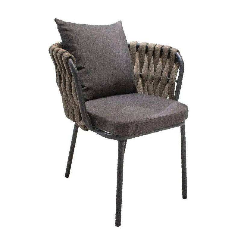 Cargue la imagen en el visor de la galería, Silla de Lazo para Exterior e Interior Color Gris Oscuro BURJ 1010-B-01