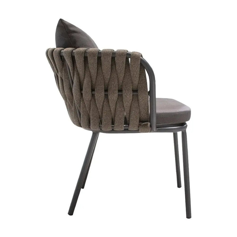 Cargue la imagen en el visor de la galería, Silla de Lazo para Exterior e Interior Color Gris Oscuro BURJ 1010-B-01